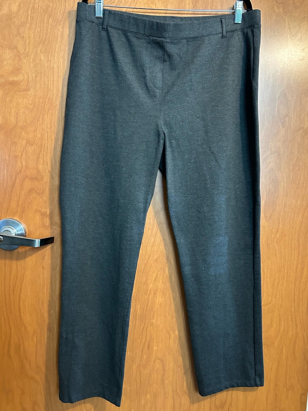 Quince Ultra Stretch Straight Leg Ponte Pants Gray - Size Petite XL